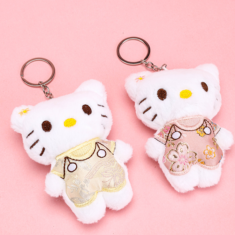 Chinese Style Kitty Plush Bag Charm