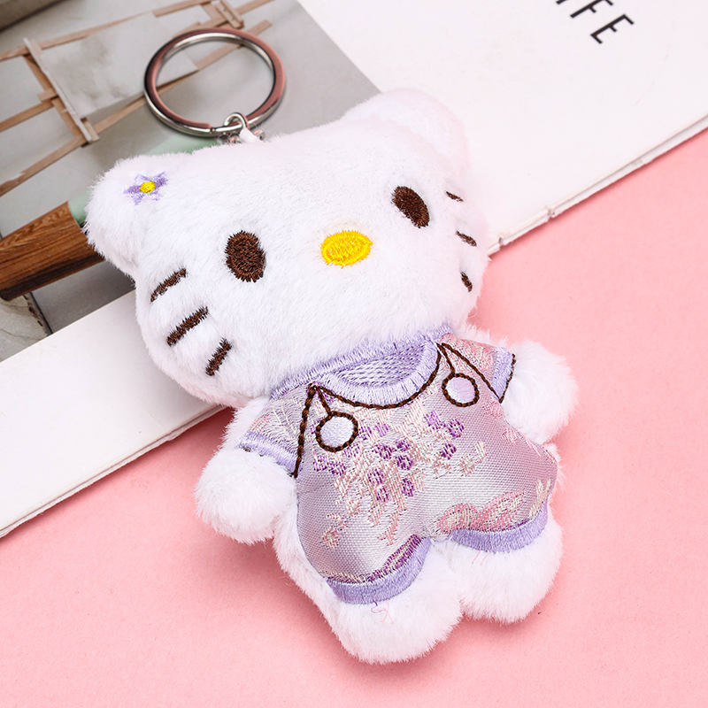Chinese Style Kitty Plush Bag Charm