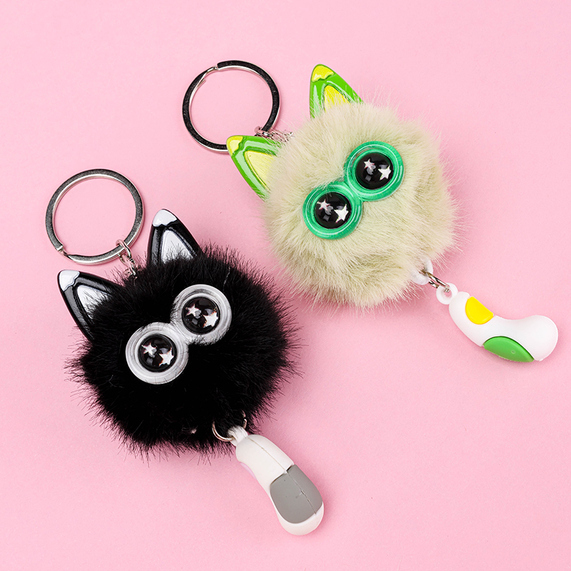 Cartoon Tail Fur Ball Bag Charm