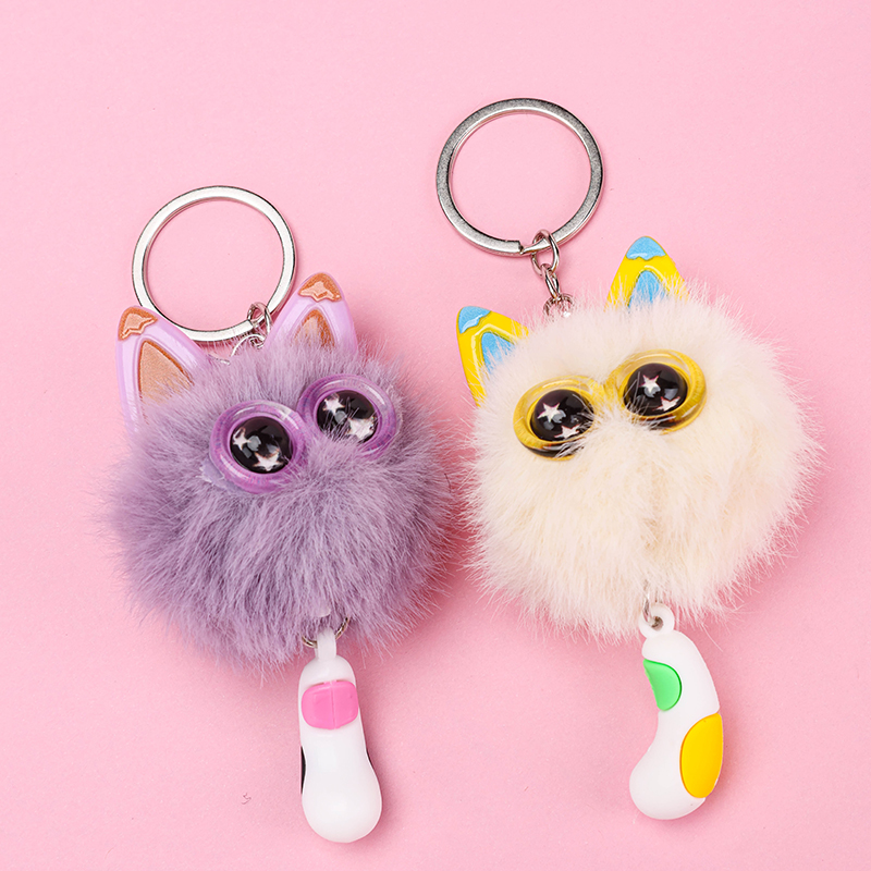 Cartoon Tail Fur Ball Bag Charm