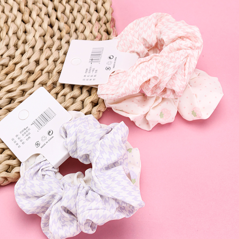 Two Pack Printed Fabric Scrunchie