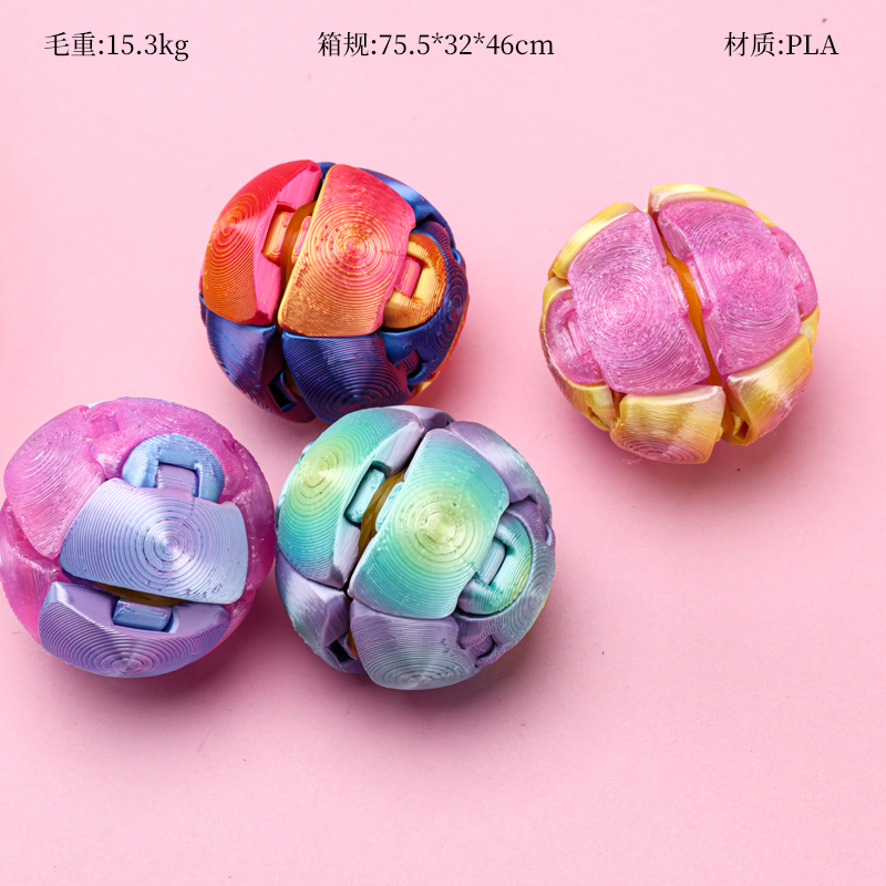 3D Printed Squeeze Ball in Bucket 24pcs