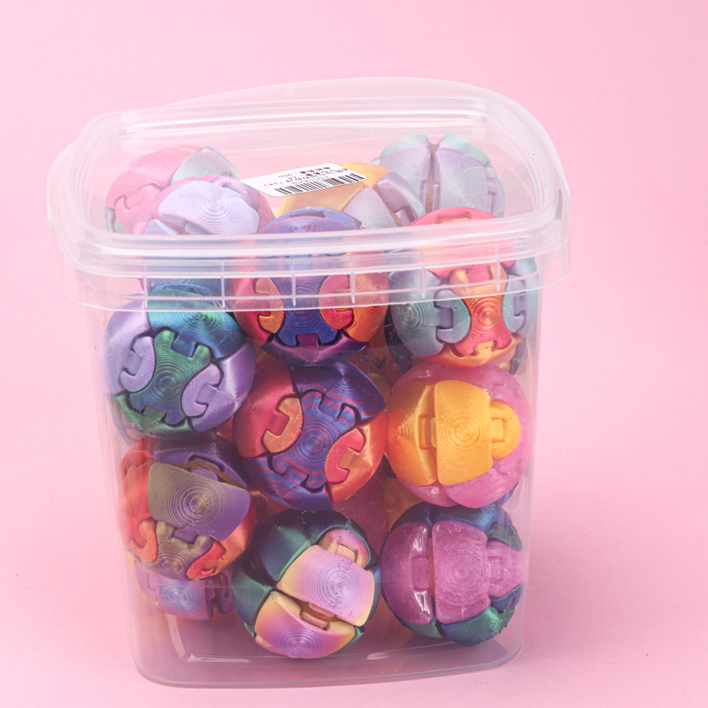 3D Printed Squeeze Ball in Bucket 24pcs