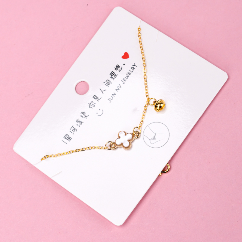 Lucky Clover Zinc Alloy Anklet