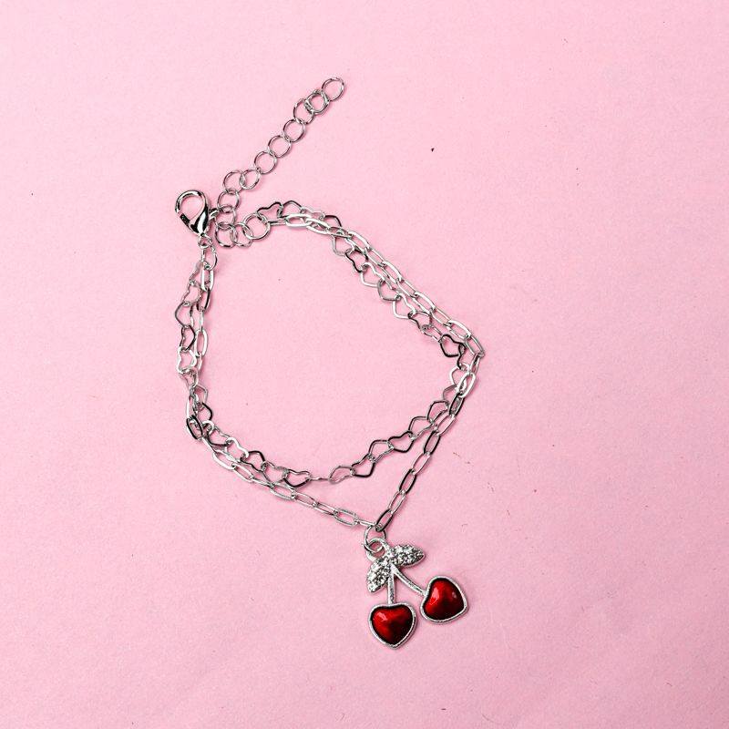 Double Layer Cherry Studded Bracelet