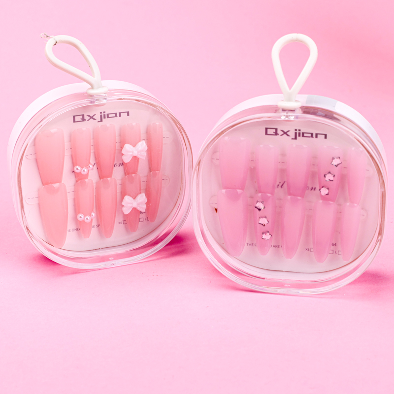 Sweet Rhinestone False Nails