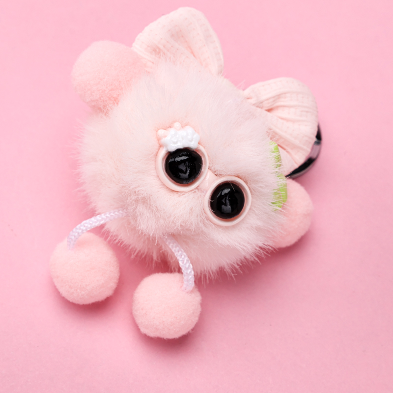 Clover Bow Tie Pom-Pom Charm
