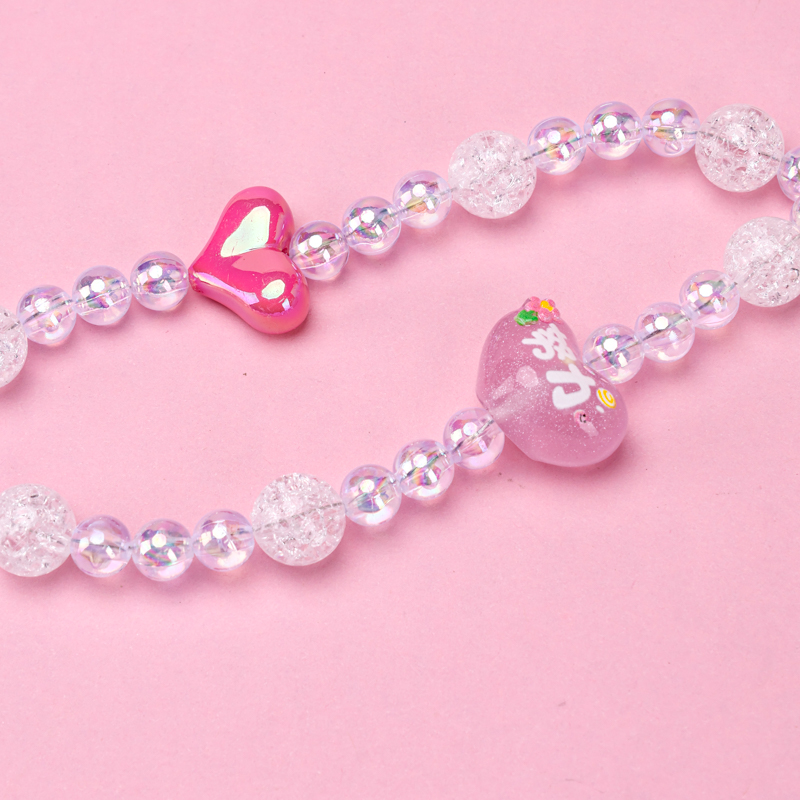 Clear Beaded Phone Chain Charm