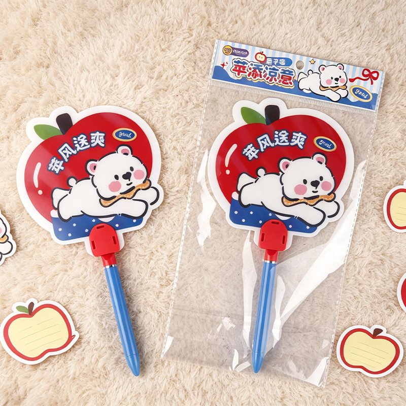 Apple Bear Fan Gel Pen