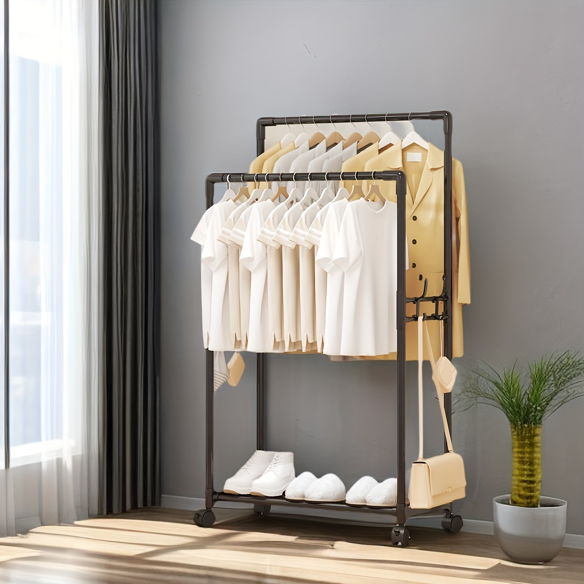 Black Reinforced Coat Rack