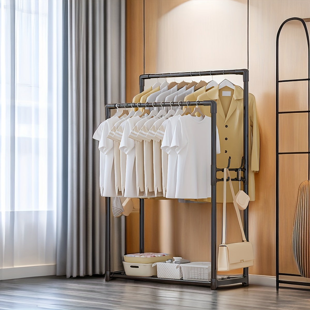 Black Plastic Coat Rack