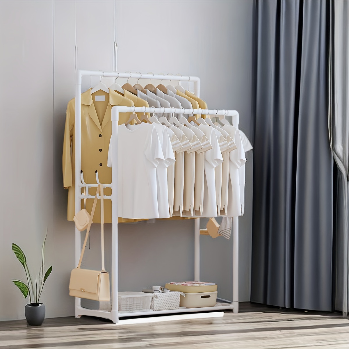 White Plastic Coat Rack