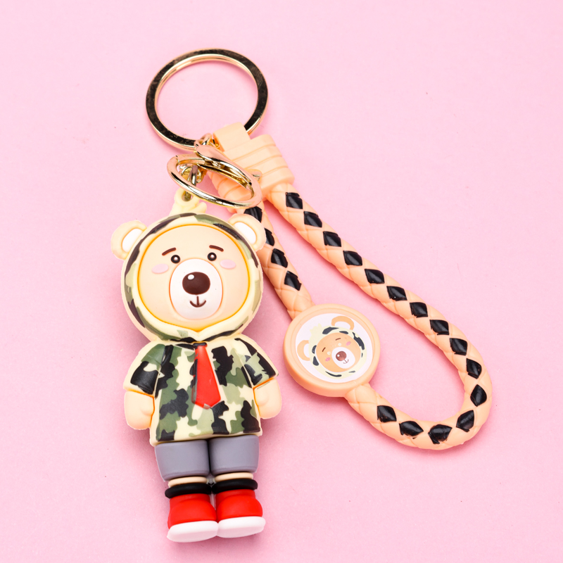 PVC Camo Bear Keychain 4041801939