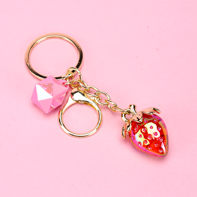 Colorful Strawberry Bag Charm