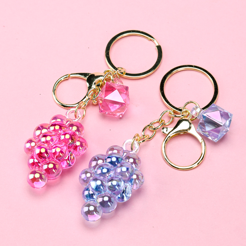 Crystal Grape Bag Charm