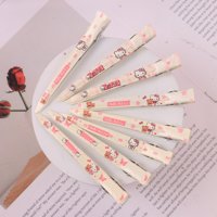 AH8个尖嘴印花压夹（款式随机 4