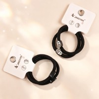 JY黑色带标粗纹皮筋 2