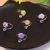 HMY0135碎钻玫瑰戒指 3