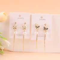 MZQ蝴蝶珍珠耳坠 2