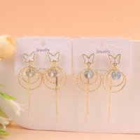 MZQ蝴蝶圈圈透珠耳坠 2