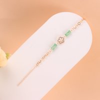 MZQ晕染竹节钻花金手链 2