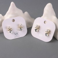 XSW珍珠横杆方块耳钉 2