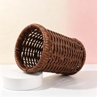 手工竹编筷子筒 2