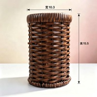 手工竹编筷子筒 3