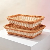 30*20双色面包篮竹编筐 2