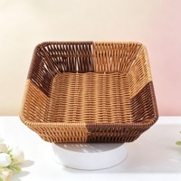 TS-B032双色正方竹编筐 2