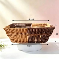 TS-B032双色正方竹编筐 4