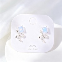 XSW方钻蝴蝶结耳钉 2