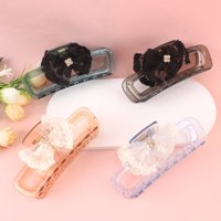 TQ纱领结方形印花配件大爪 4