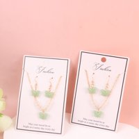 MZQ玉蝴蝶项链+耳坠 2
