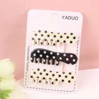 YD黑白波点小梳子3个压夹 2