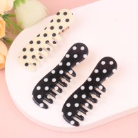 YD黑白波点小梳子3个压夹 3