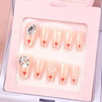 HYX1041悬浮盒猫眼点钻短指甲贴 5