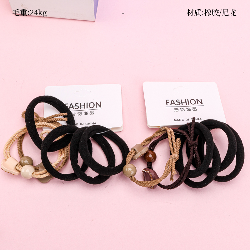 Combo Dây Đai Cao Su Bông Kim Cương Vuông Màu Đen (2 +4)
