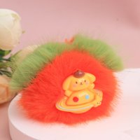 CM吊卡柿子卡通毛球挂件 3