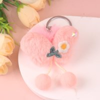 CM布艺绣小花毛球挂件 5