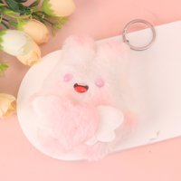 MN腮红兔子毛绒挂件（颜色随机） 2