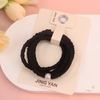JY布艺珍珠黑皮筋 3