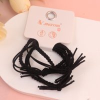 JY黑色编织流苏皮筋 3