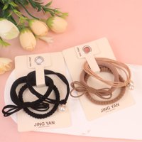 JY珍珠毛巾圈皮筋咖组合 4