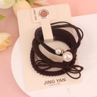 JY珍珠毛巾圈皮筋咖组合 5