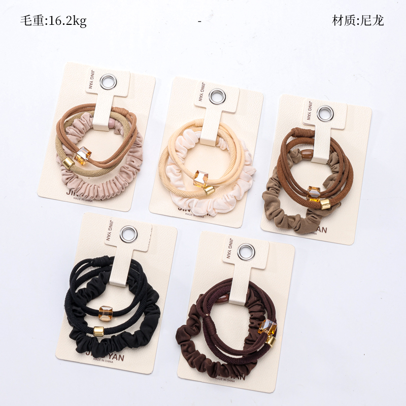 Phụ kiện pha lê vuông đóng hộp Set Hair Tie (3 chiếc)